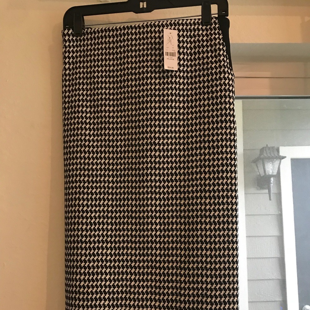 Houndstooth Pencil Skirt Career Office‎ Work Business Professional